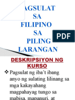 Kahulugan Pagsulat