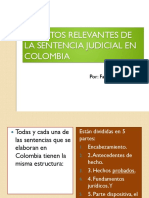 Aspectos clave de sentencias judiciales en Colombia