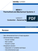 ME6011 Thermofluid and Mechanical Systems 3: Conduction - Numerical Methods
