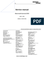 Service Manual. Manomat - Automat 2000 SSO, SFA. Edition SC541402