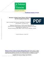 Resistance Training Volume Enhances Muscle Hypertrophy But Not Strength in Trained Men