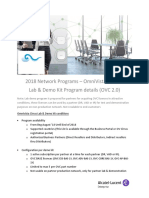 2018 Network Programs - Omnivista ® Cirrus Lab & Demo Kit Program Details (Ovc 2.0)