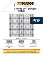 Sopa de Letras de Tipología Textual