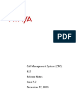 Call Management System (CMS) R17 Release Notes Issue 5.2 December 12, 2016