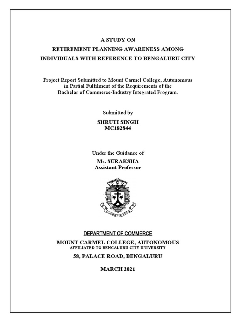 Retirement Planning Draft Final | PDF | Retirement | Inflation