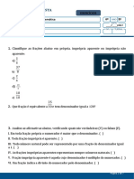 Exercícios Matemática 6º Ano