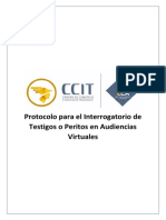 Protocolo para El Interrogatorio de Testigos o Peritos. Audiencias Virtuales. VF