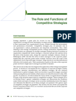Unit 4. The Role and Functions of Competitive Strategies