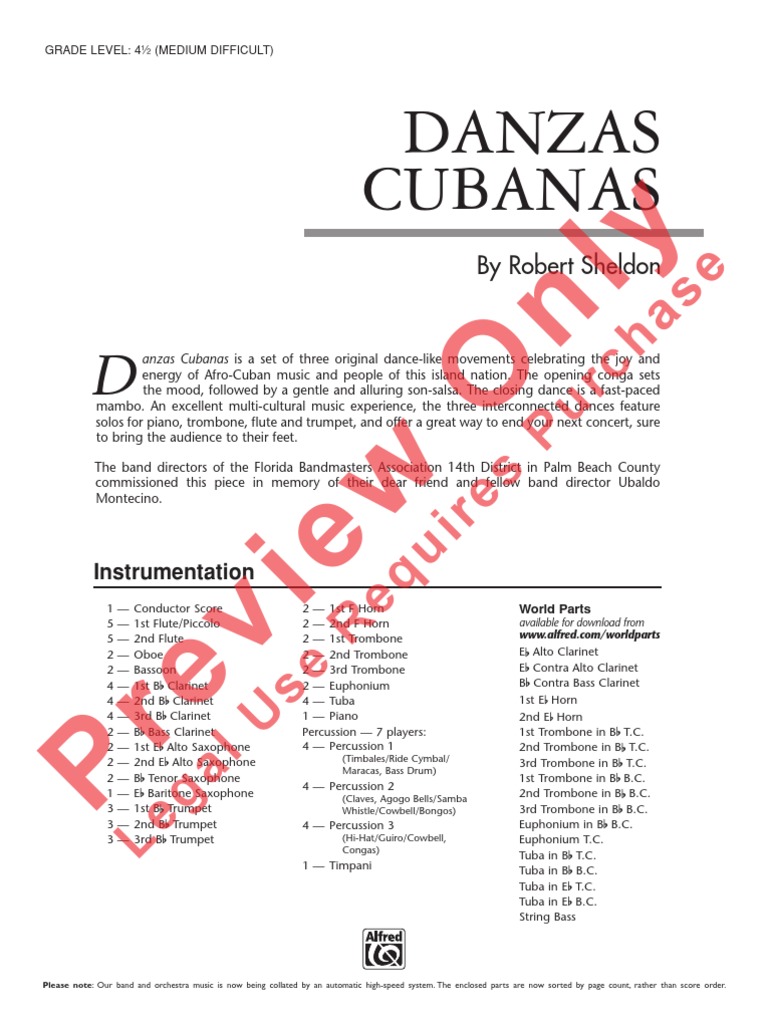 Danças Cubanas | PDF | Trombone | Clarinet