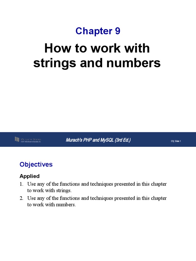 Chapter 09 murachs php mysql pdf decimal string computer