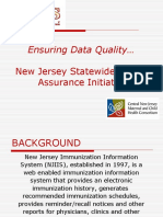 Ensuring Data Quality : New Jersey Statewide Quality Assurance Initiative