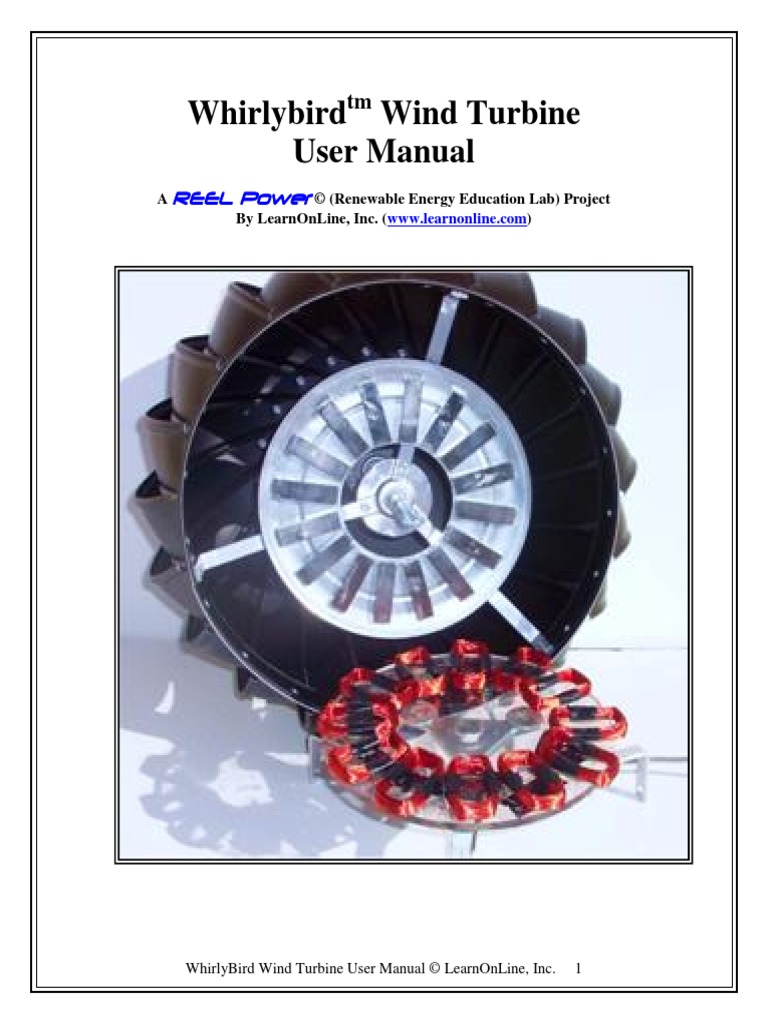 Whirlybird Wind Turbine User Manual Super Science Fair Projects PDF