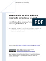 Justel 2016 Efecto de La Musica Sobre La Memoria Emocional Verbal