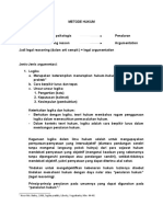 METODE HUKUM: ARGUMENTASI DAN PENALARAN