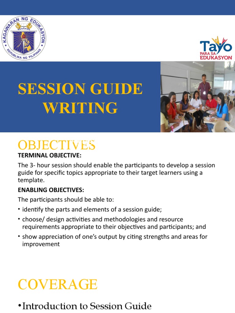 Session Guide Development Objectives | PDF | Learning Styles | Learning