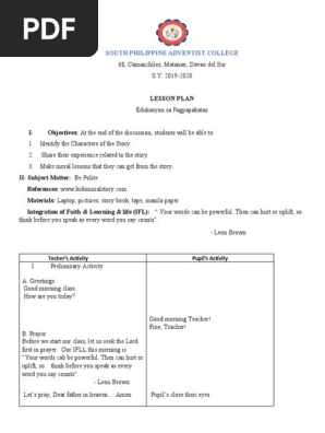 Detailed Lesson Plan 1