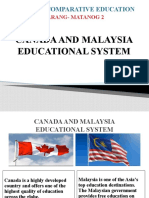 EDUC. 133: Comparing the Educational Systems of Canada and Malaysia