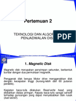 Pertemuan 2: Teknologi Dan Algoritma Penjadwalan Disk