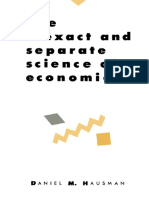 1992 - The Inexact and Separate Science of Economics - Hausman