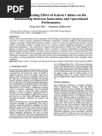 The Moderating Effect of Kaizen Culture On The Relationship Between Innovation and Operational Performance