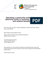 Australia - Operating A Community-Scale Battery Electricity Tariffs To Maximise Customer and Network Benefits