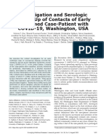 Investigation and Serologic Follow-Up of Contacts of Early Confirmed Case-Patient With COVID-19, Washington, USA