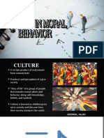 Group 1, Culture in Moral Behavior