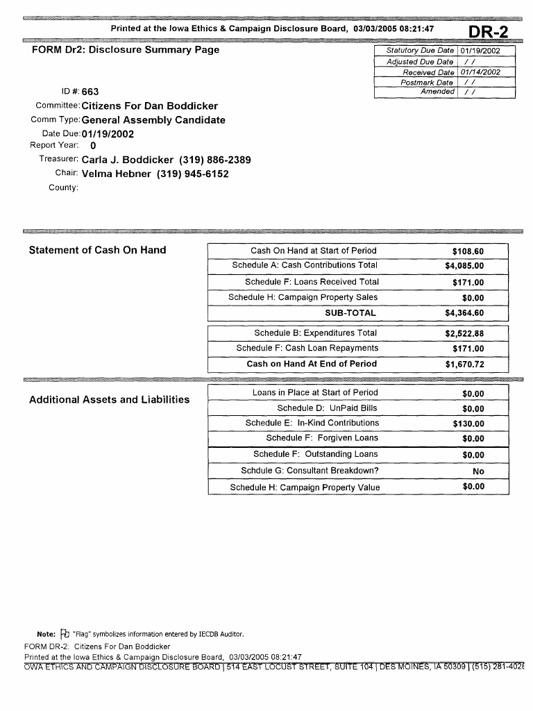 Boddicker Dan - 663 - Scanned | PDF | Iowa | Political Action Committee
