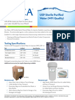 USP Sterile Purified Water (WFI Quality) : Testing Specifications