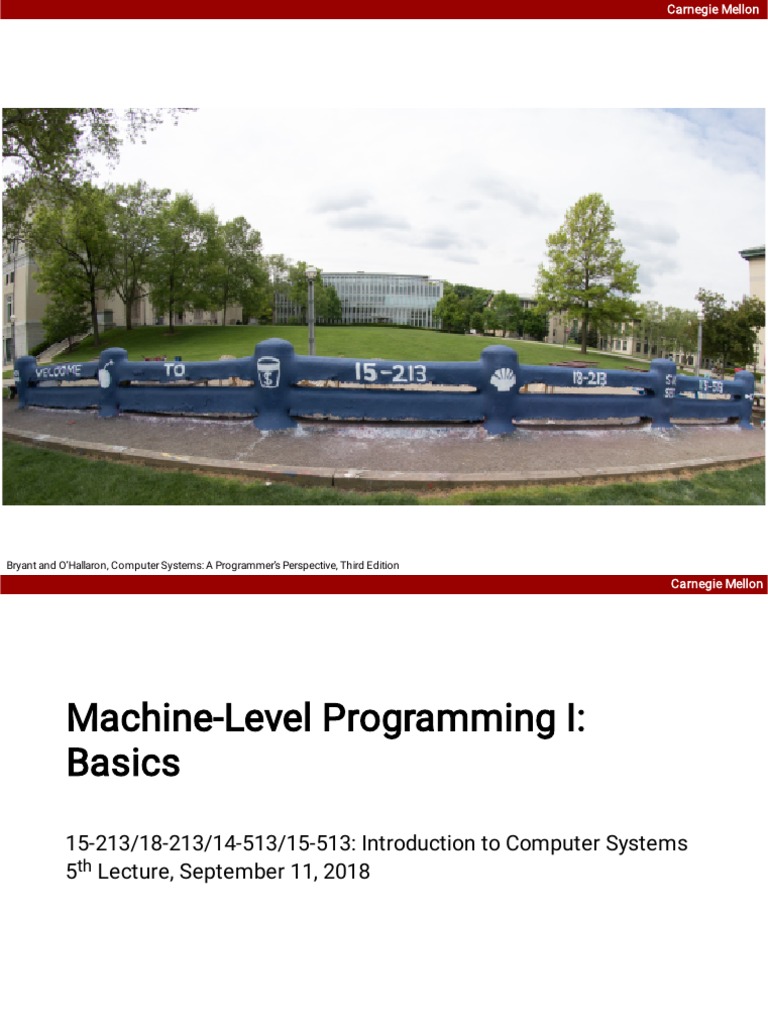 Bryant and O'Hallaron, Computer Systems A Programmer's Perspective