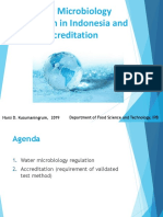 Regulation of Water Microbiology in Indonesia 11 Juli 2019