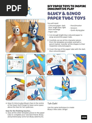 Bluey and Bingo — Paper Tube Craft V2.indd