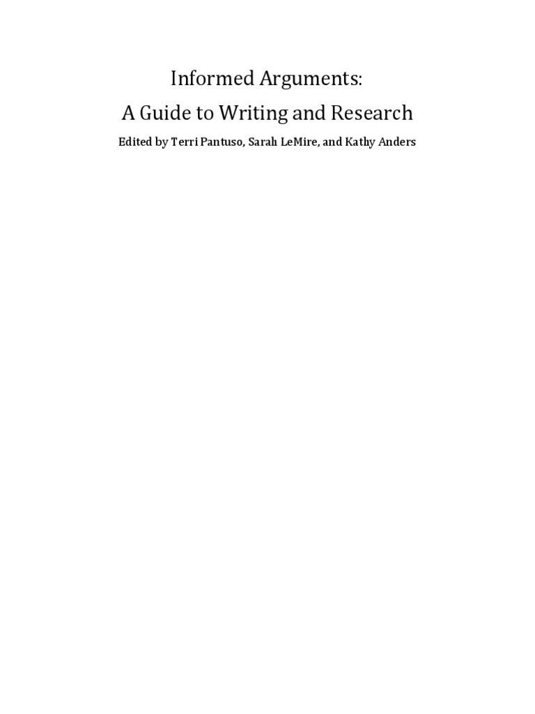 Informed Arguments A Guide To Writing and Research | PDF ...