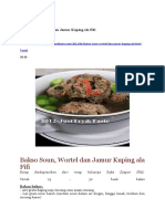 Resep Bakso Soun