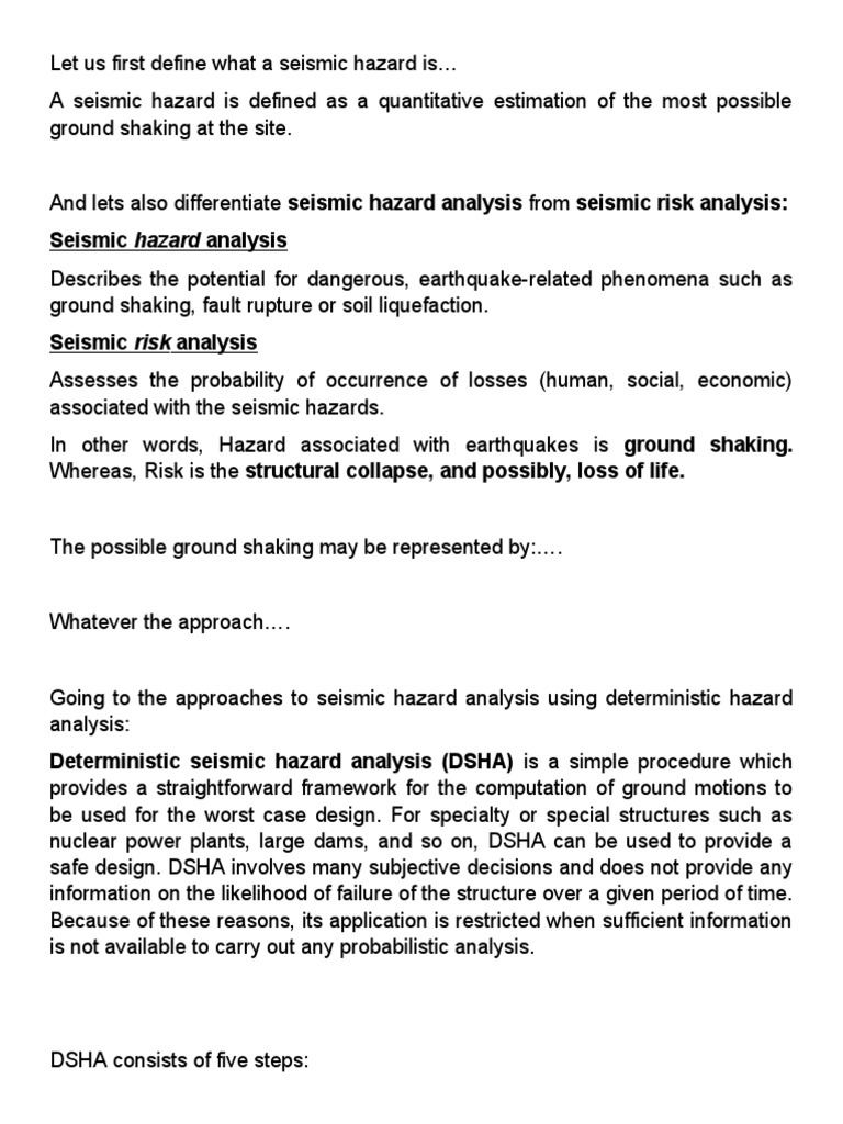 Ground Shaking and Seismic Hazard Analysis | PDF | Earthquakes | Hazards