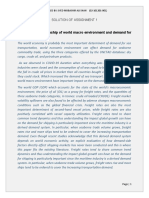 Examine The Relationship of World Macro Environment and Demand For Sea Transport