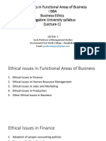 Unit-1 Ethics in Functional Areas of Business I Bba Business Ethics Mangalore University Syllabus (Lecture-1)