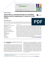 Camel Milk As A Potential Therapy For Controlling Diabetes and Its Complications: A Review of in Vivo Studies