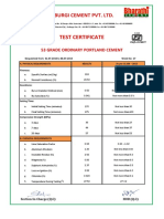 Test Certificate: Kalburgi Cement Pvt. LTD