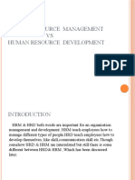 Human Resource Management VS Human Resource Development