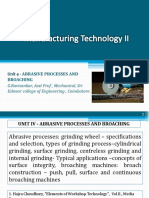 Unit IV - Abrasive Process and Broaching - PDF