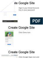 Create Google Site: Sign in Your Gmail Account Key in Your Password