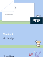 Meeting 4 - Subsidy - Reading Comprehension and Vocabulary