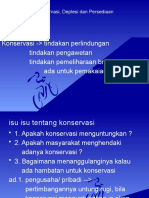 Konservasi, Deplesi Dan Persediaan