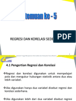 Regresi Dan Korelasi Sederhana