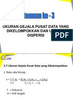 Ukuran Gejala Pusat Data Yang Dikelompokkan Dan Ukuran Dispersi