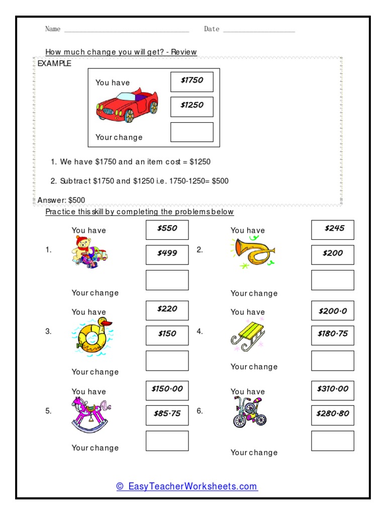 4 Money Math | PDF