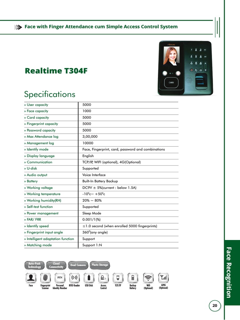 T304F Biometric Attendance System | PDF