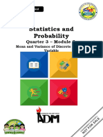 Statistics - Probability - Q3 - Mod2 - Mean and Variance of Discrete Random Variable v2