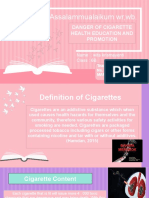 Assalammualaikum WR, WB.: Danger of Cigarette Health Education and Promotion